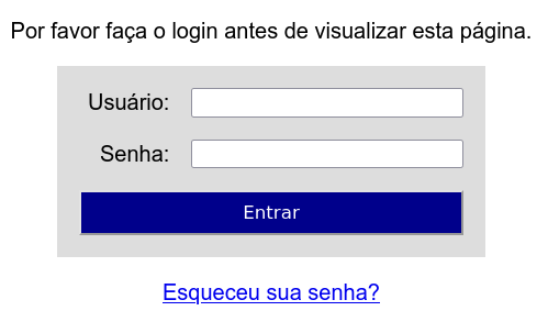 Formulário de Login
